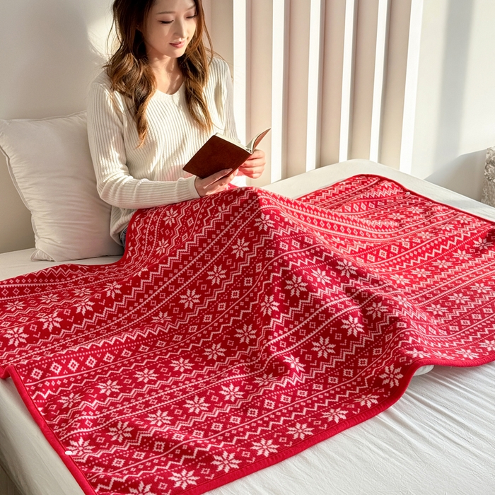 91家纺网 家纺一手货源 找家纺 丹本家纺 2026新款跨境电商爆款多功能办公室午休毯礼品毯可穿披肩盖毯毛毯毯子 雪花