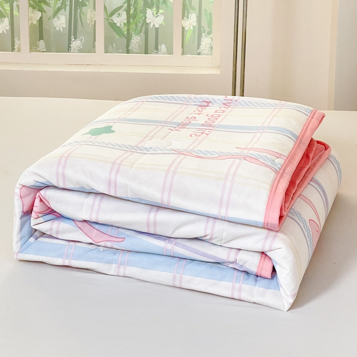 91家纺网 家纺一手货源 找家纺 禹祥家纺 2026新款凉感丝夏凉被冰淇淋印花夏被空调被夏季薄被子直播爆款 少女梦