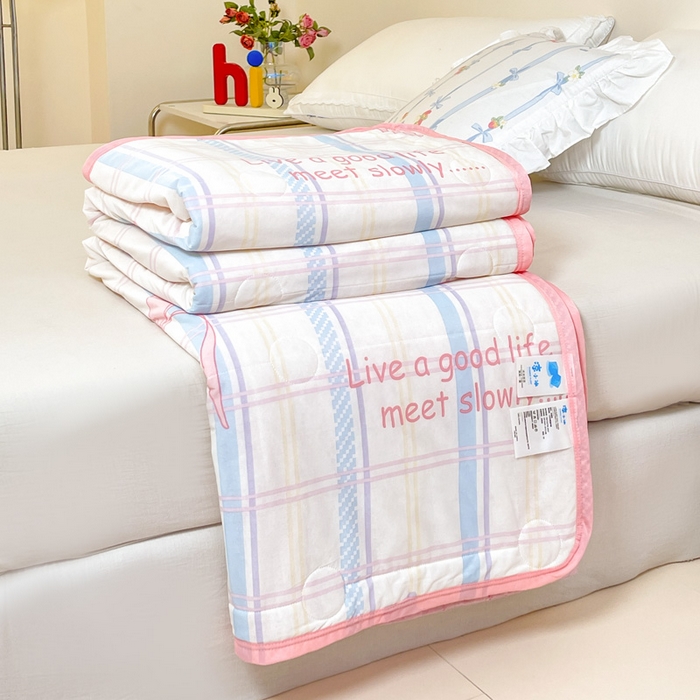 91家纺网 家纺一手货源 找家纺 禹祥家纺 2026新款凉感丝夏凉被冰淇淋印花夏被空调被夏季薄被子直播爆款 少女梦