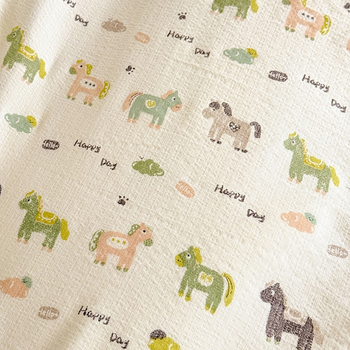 91家纺网 家纺一手货源 找家纺 唐人居 2026春夏新款皱皱水洗棉花边床盖四件套 幸运小马