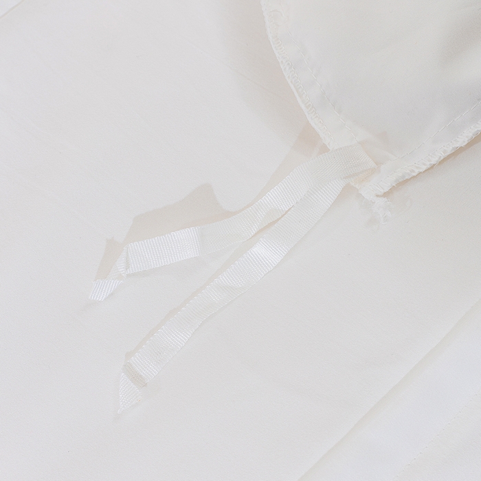 91家纺网 家纺一手货源 找家纺 恩和家纺 2026新款弹力揪花白纱飞边床单款床裙款三四件套 白色