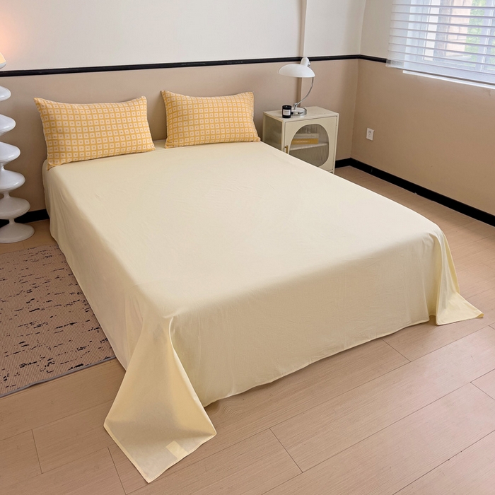 91家纺网 家纺一手货源 找家纺 （总）小懒猪 2026秋冬新款全棉纯棉色织水洗棉华夫格四件套-魔方系列