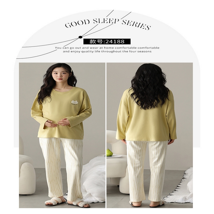 91家纺网 家纺一手货源 找家纺 （总）洛兰沙家居馆 春秋带胸垫纯棉月子服新款孕妇甜美可爱哺乳吸汗透气哺乳睡衣