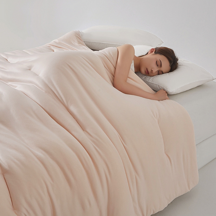 91家纺网 家纺一手货源 找家纺 锦尚坊被芯馆 2026新款针织棉深睡控温系列大豆夏被系列春秋被大豆冬被（四周踩棉 不跑棉） 柔粉