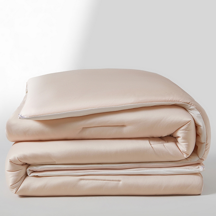 91家纺网 家纺一手货源 找家纺 锦尚坊被芯馆 2026新款针织棉深睡控温系列大豆夏被系列春秋被大豆冬被（四周踩棉 不跑棉） 柔粉