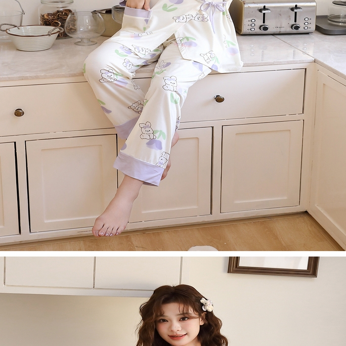 91家纺网 家纺一手货源 找家纺 （总）洛兰沙家居馆 批发A类10A抗菌莫代尔月子服春夏季薄款孕期哺乳喂奶孕妇睡衣