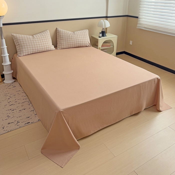 91家纺网 家纺一手货源 找家纺 小懒猪 2026秋冬新款全棉纯棉色织水洗棉华夫格四件套-魔方系列 魔方咖