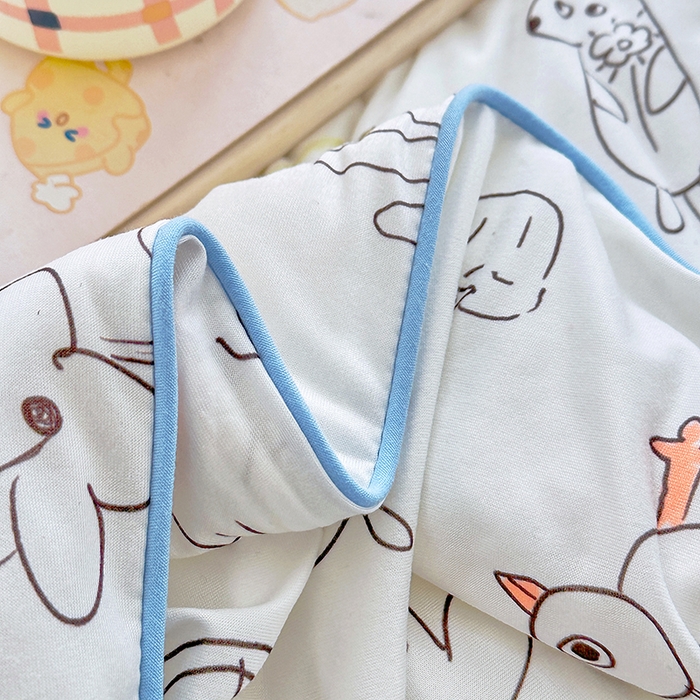 91家纺网 家纺一手货源 找家纺 萌飞  2026年新款A类针织棉嘟嘟被夏被春秋被空调被儿童学生被子被芯 简笔画