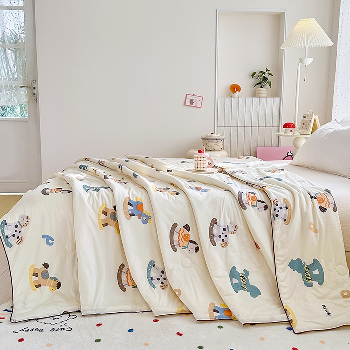 91家纺网 家纺一手货源 找家纺 萌飞  2026年新款A类针织棉嘟嘟被夏被春秋被空调被儿童学生被子被芯 马鲨拉帝