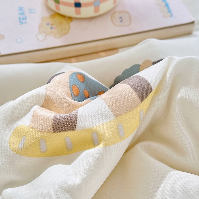 91家纺网 家纺一手货源 找家纺 萌飞  2026年新款A类针织棉嘟嘟被夏被春秋被空调被儿童学生被子被芯 马鲨拉帝