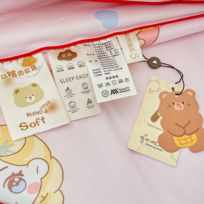 91家纺网 家纺一手货源 找家纺 萌飞  2026年新款A类针织棉嘟嘟被夏被春秋被空调被儿童学生被子被芯 小公举