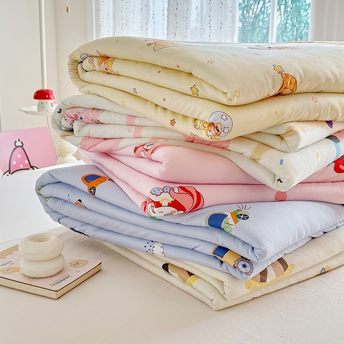 91家纺网 家纺一手货源 找家纺 萌飞  2026年新款A类针织棉嘟嘟被夏被春秋被空调被儿童学生被子被芯 组合图