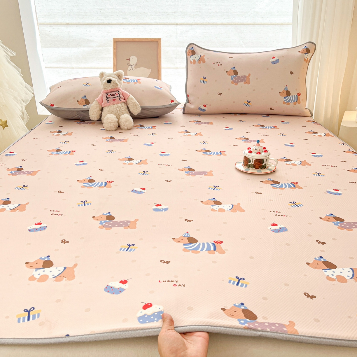 91家纺网 家纺一手货源 找家纺 川悦生活 2026新款凉感冰丝席大床小阪冰丝凉席 席可乐腊肠