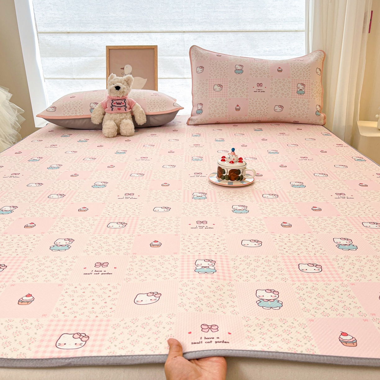 91家纺网 家纺一手货源 找家纺 川悦生活 2026新款凉感冰丝席大床小阪冰丝凉席 席奶油糕糕喵