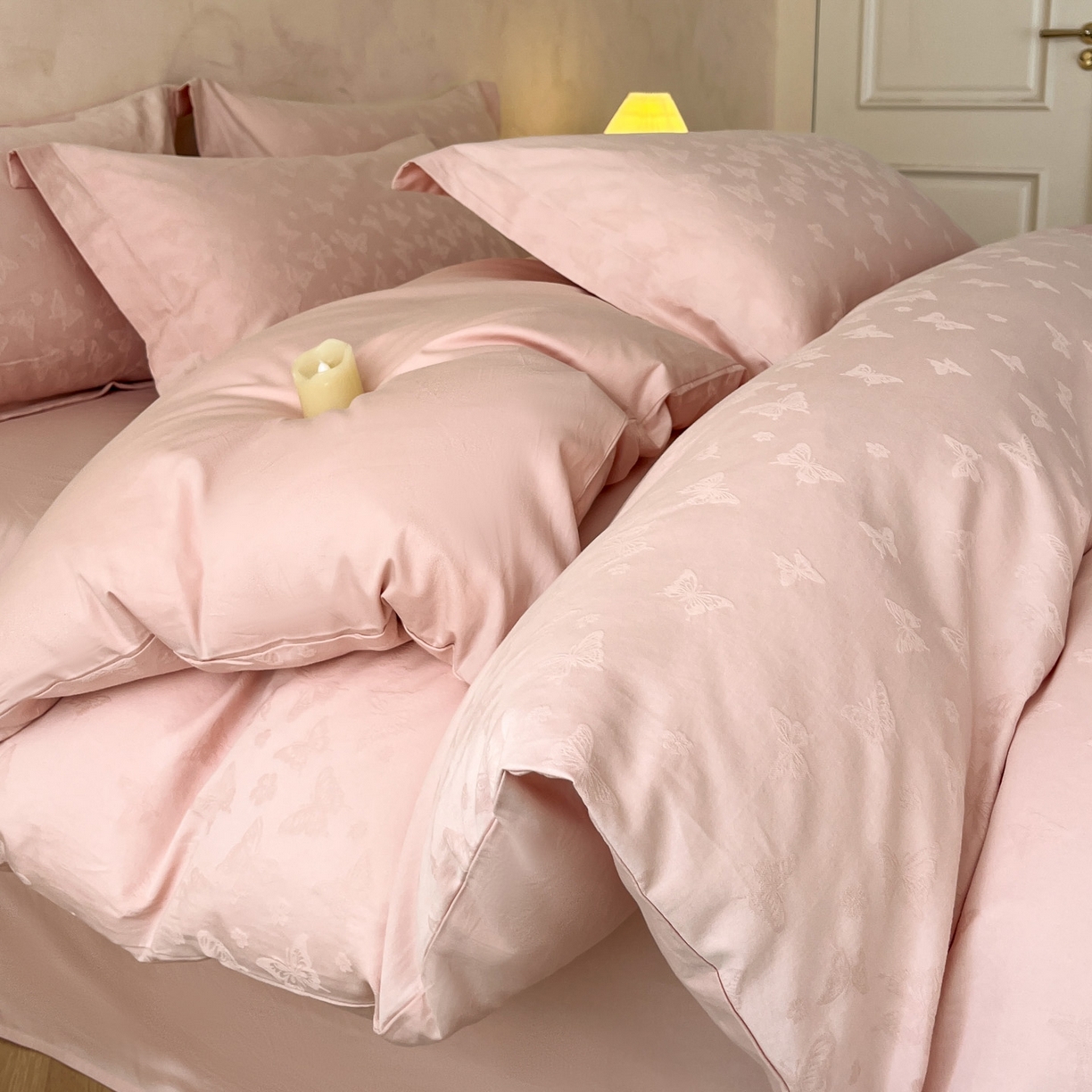 91家纺网 家纺一手货源 找家纺 （总）火麒麟家纺 2026新款A类全棉纯棉水洗立体浮雕提花纯棉四件套