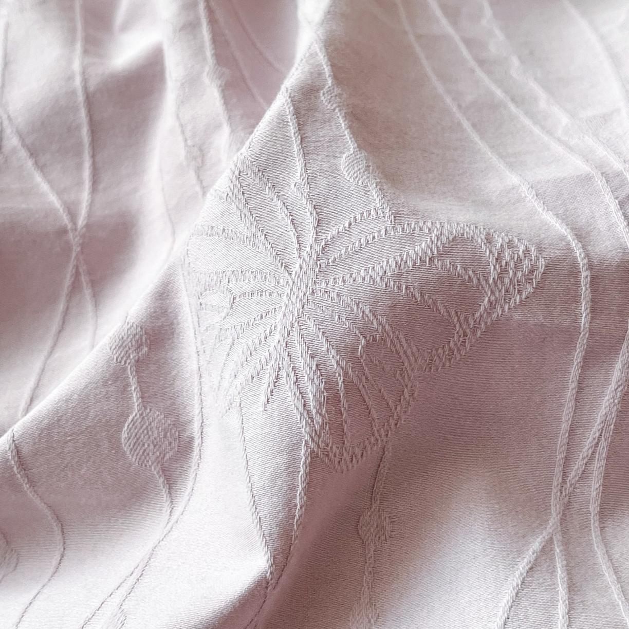 91家纺网 家纺一手货源 找家纺 火麒麟家纺 2026新款A类全棉纯棉水洗立体浮雕提花纯棉四件套 蝶梦（淡雅紫）