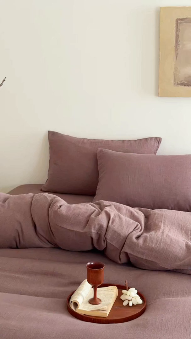 91家纺网 家纺一手货源 找家纺 （总）泰迪爱兰Teddy ISLAND2026新款纯色色织双层纱四件套 