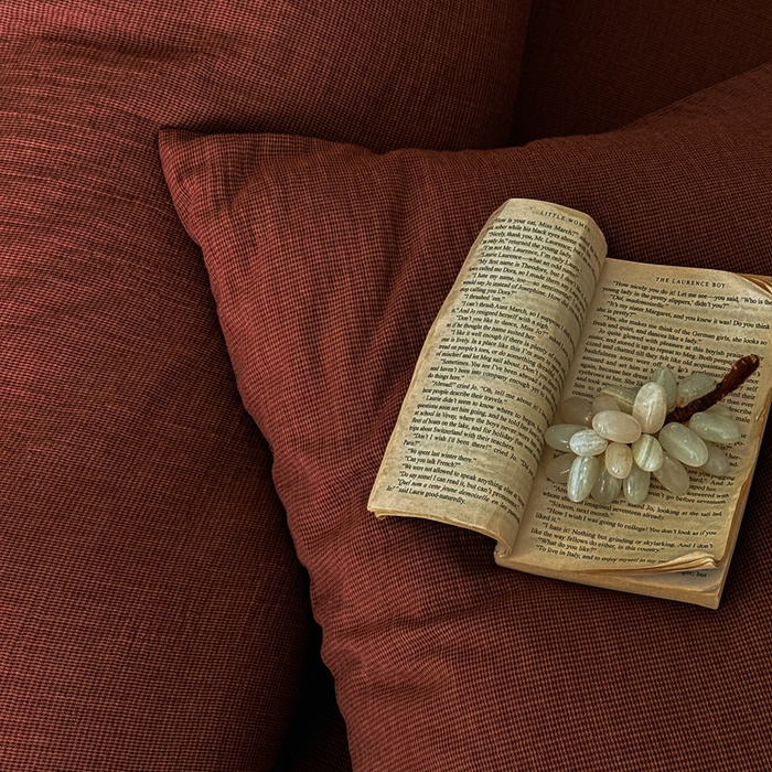 91家纺网 家纺一手货源 找家纺 泰迪爱兰Teddy ISLAND2026新款纯色色织双层纱四件套  红色