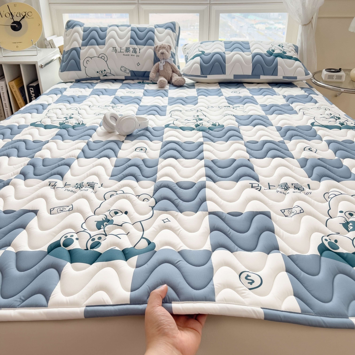 91家纺网 家纺一手货源 找家纺 （总）希廷顿 2026新款印花夹棉防水床垫