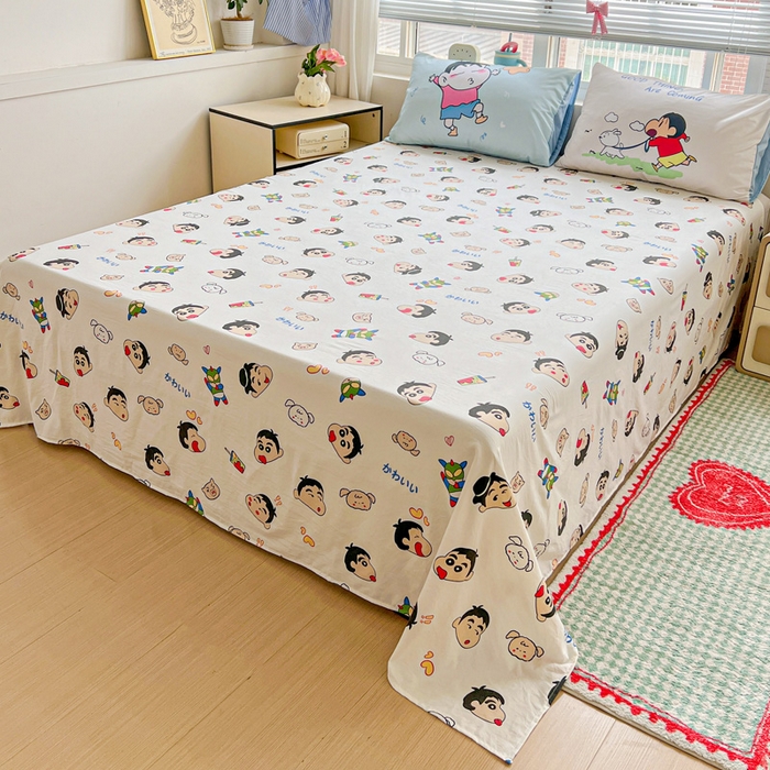 91家纺网 家纺一手货源 找家纺 一霖家纺 2026新款高克重云朵棉正版蜡笔小新夏凉被空调被夏被四件套  小红书热推爆款 夏被-遛小白