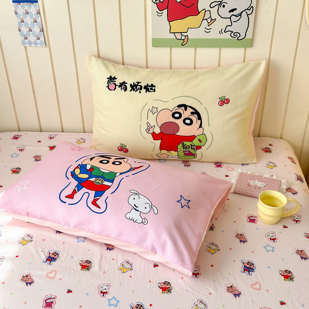 91家纺网 家纺一手货源 找家纺 一霖家纺 2026新款高克重云朵棉正版蜡笔小新夏凉被空调被夏被四件套  小红书热推爆款 夏被-小新莓有烦恼