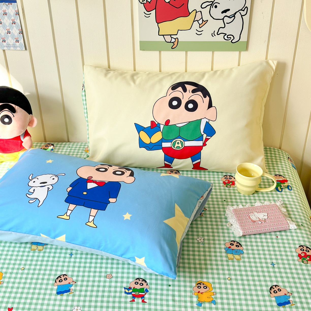 91家纺网 家纺一手货源 找家纺 一霖家纺 2026新款高克重云朵棉正版蜡笔小新夏凉被空调被夏被四件套  小红书热推爆款 夏被-动感光波