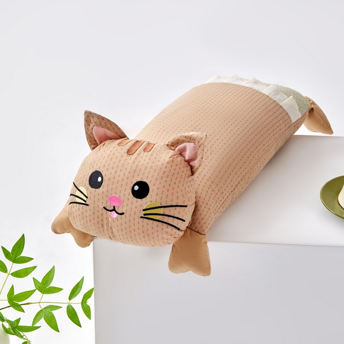 91家纺网 家纺一手货源 找家纺 （总）蔻眠 发财猫-全棉卡通荞麦枕头儿童学生成人护颈枕芯