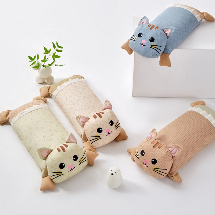 蔻眠 发财猫-全棉卡通荞麦枕头儿童学生成人护颈枕芯 主图