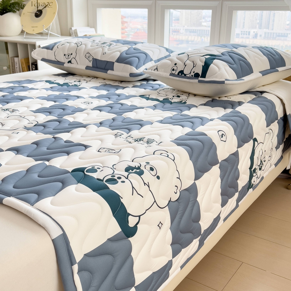 91家纺网 家纺一手货源 找家纺 希廷顿 2026新款印花夹棉防水床垫 马上暴富