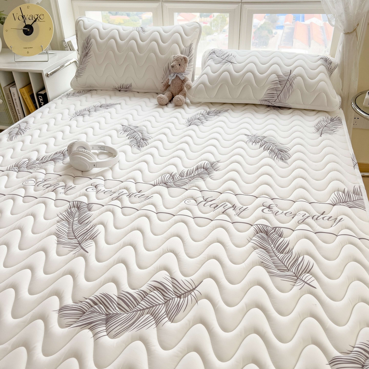 91家纺网 家纺一手货源 找家纺 希廷顿 2026新款印花夹棉防水床垫 梦幻森林