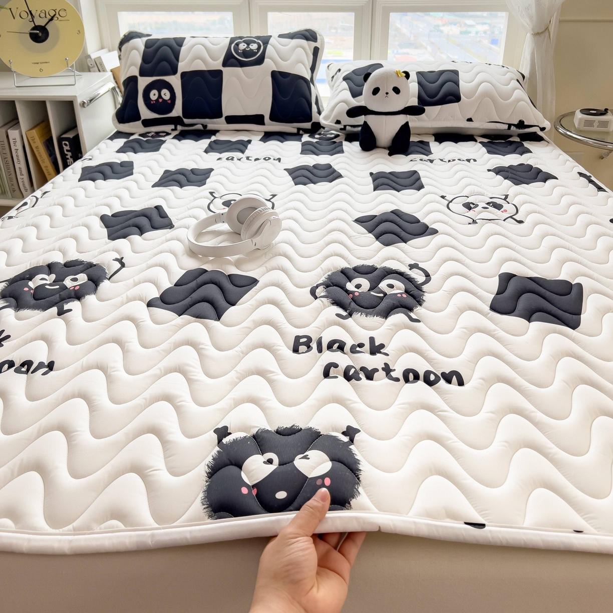 希廷顿 2026新款印花夹棉防水床垫 小煤球
