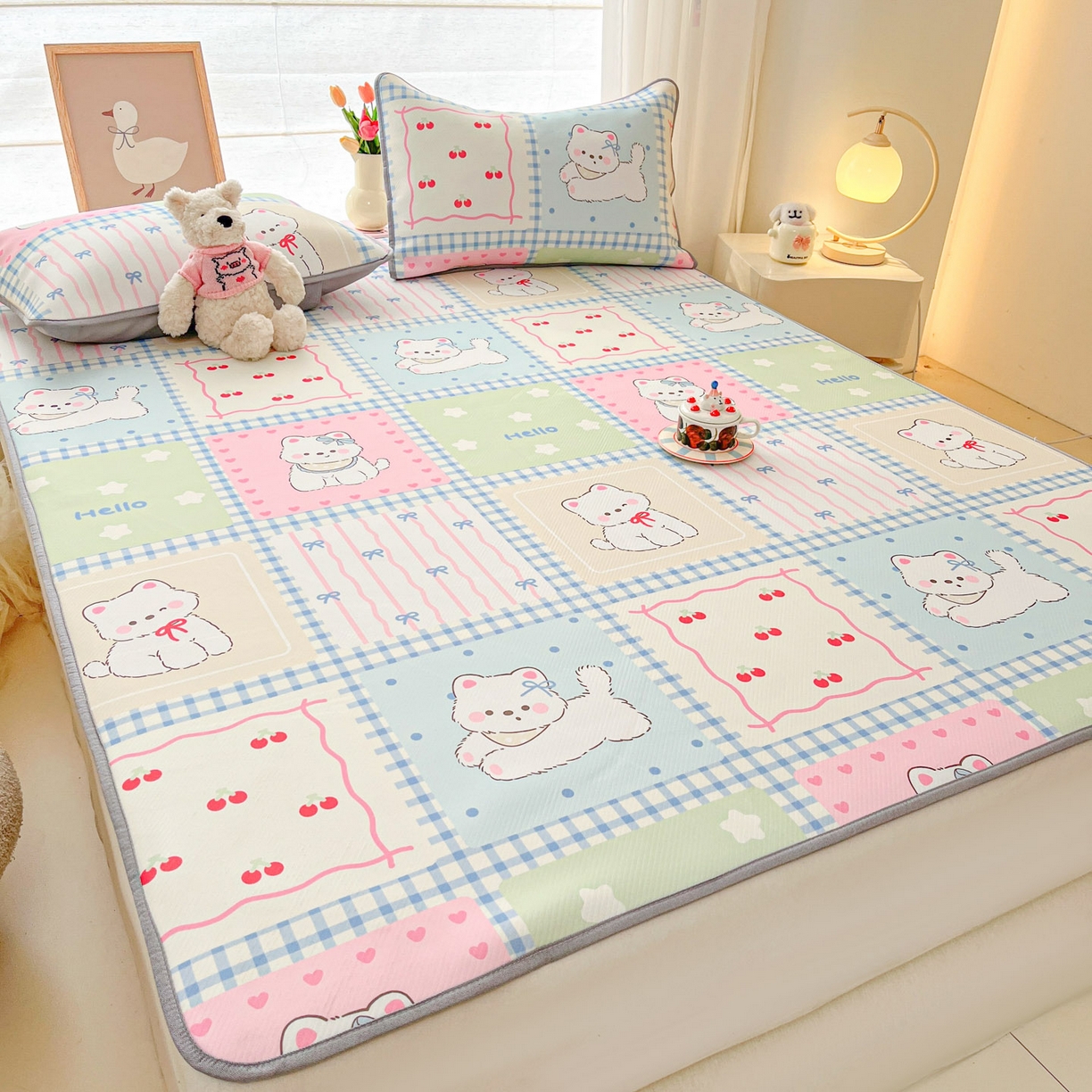 91家纺网 家纺一手货源 找家纺 川悦生活 2026新款凉感冰丝席大床小阪冰丝凉席 席画画西高地