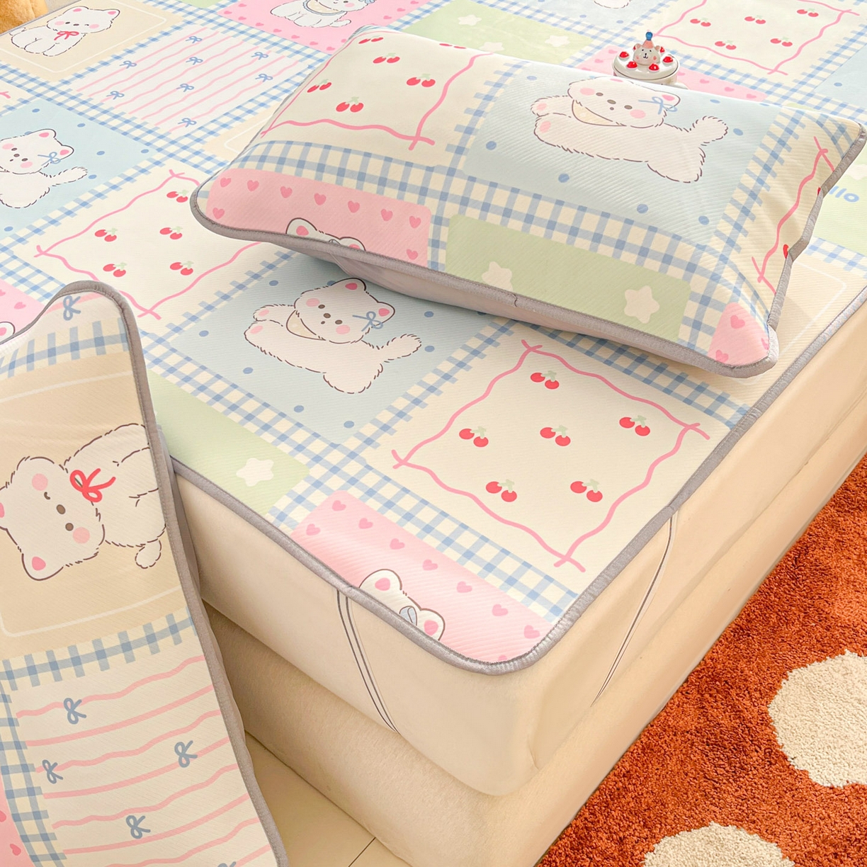 91家纺网 家纺一手货源 找家纺 川悦生活 2026新款凉感冰丝席大床小阪冰丝凉席 席画画西高地