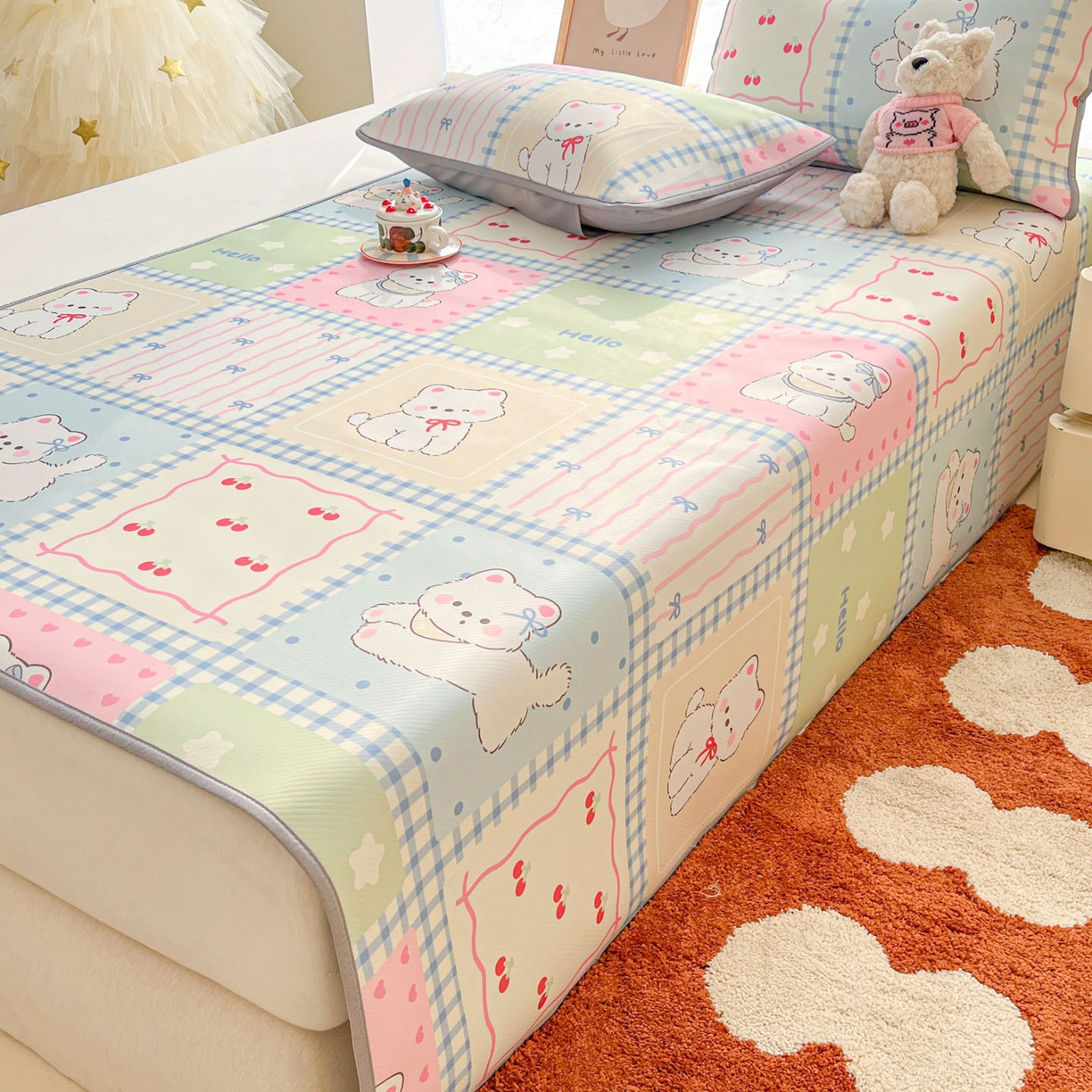 91家纺网 家纺一手货源 找家纺 川悦生活 2026新款凉感冰丝席大床小阪冰丝凉席 席画画西高地