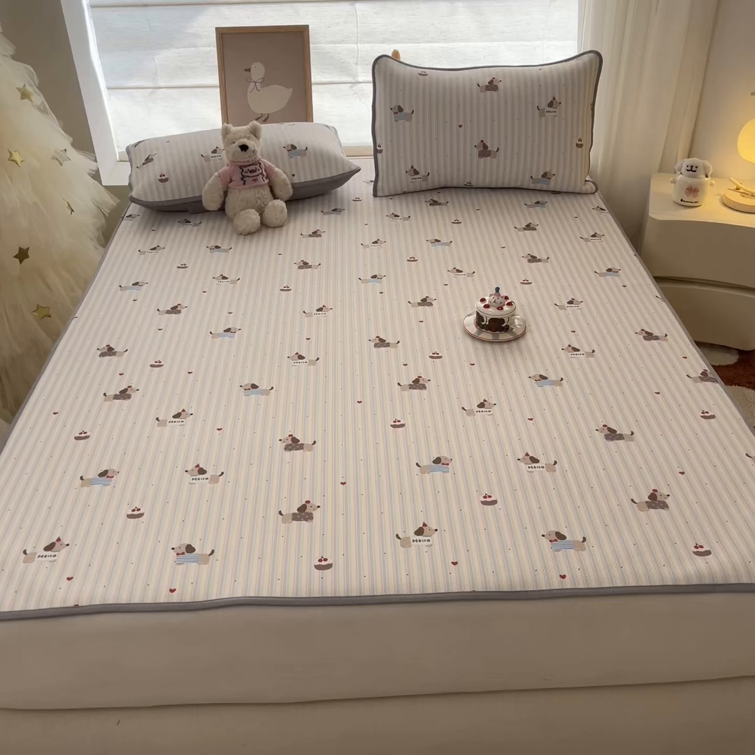 91家纺网 家纺一手货源 找家纺 川悦生活 2026新款凉感冰丝席大床小阪冰丝凉席 席画画西高地