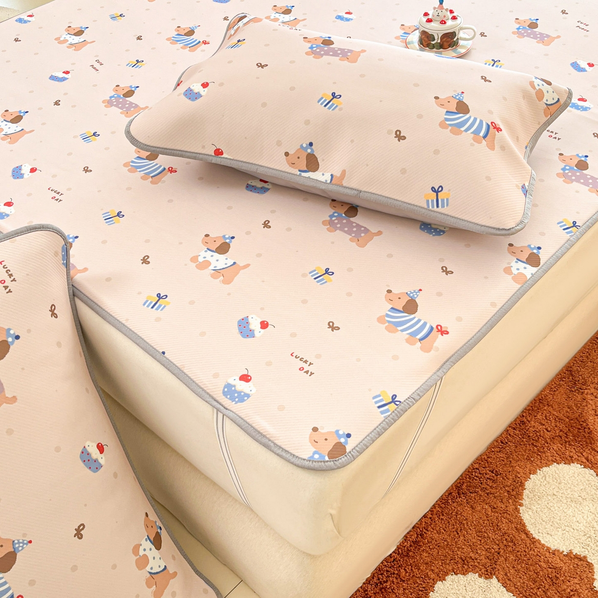 91家纺网 家纺一手货源 找家纺 川悦生活 2026新款凉感冰丝席大床小阪冰丝凉席 席可乐腊肠