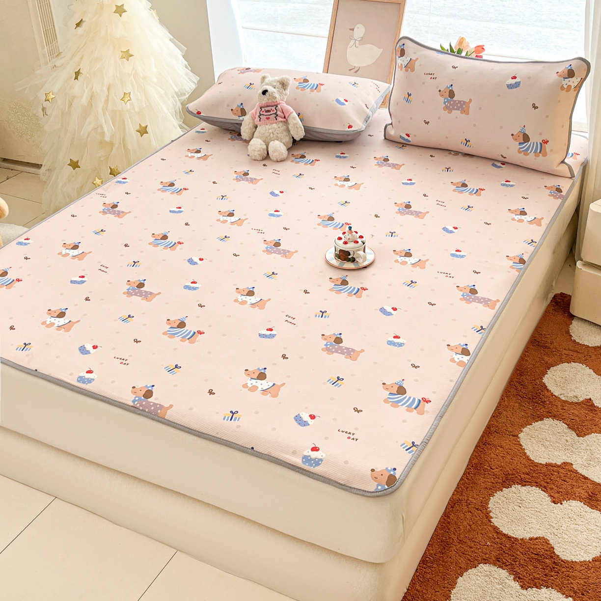 91家纺网 家纺一手货源 找家纺 川悦生活 2026新款凉感冰丝席大床小阪冰丝凉席 席可乐腊肠