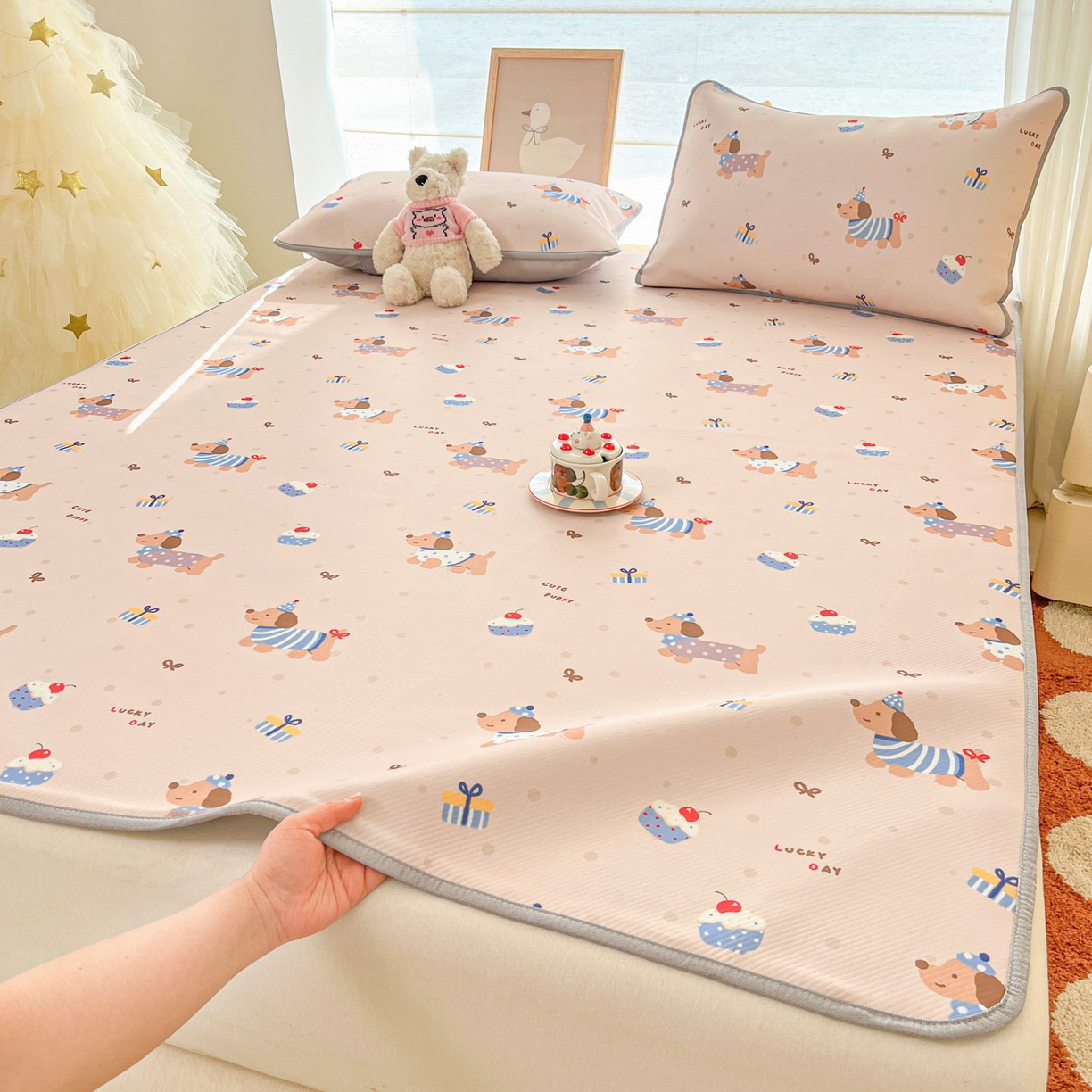 91家纺网 家纺一手货源 找家纺 川悦生活 2026新款凉感冰丝席大床小阪冰丝凉席 席可乐腊肠