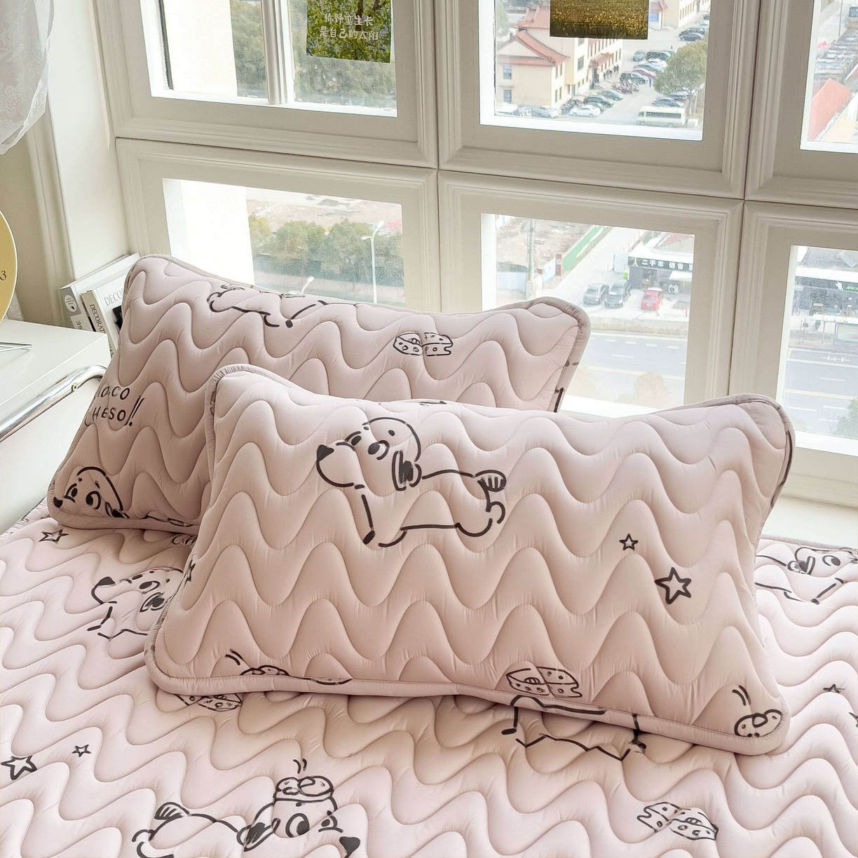 91家纺网 家纺一手货源 找家纺 （总）希廷顿 2026新款印花夹棉枕套单枕套枕套单件