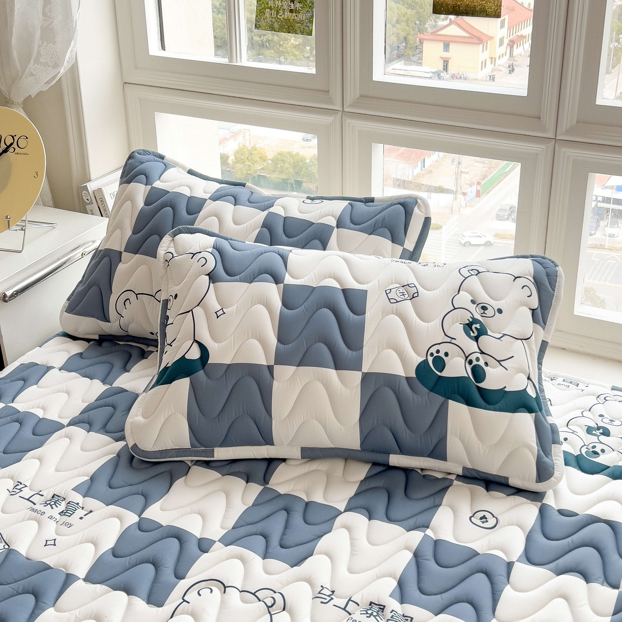 91家纺网 家纺一手货源 找家纺 （总）希廷顿 2026新款印花夹棉枕套单枕套枕套单件