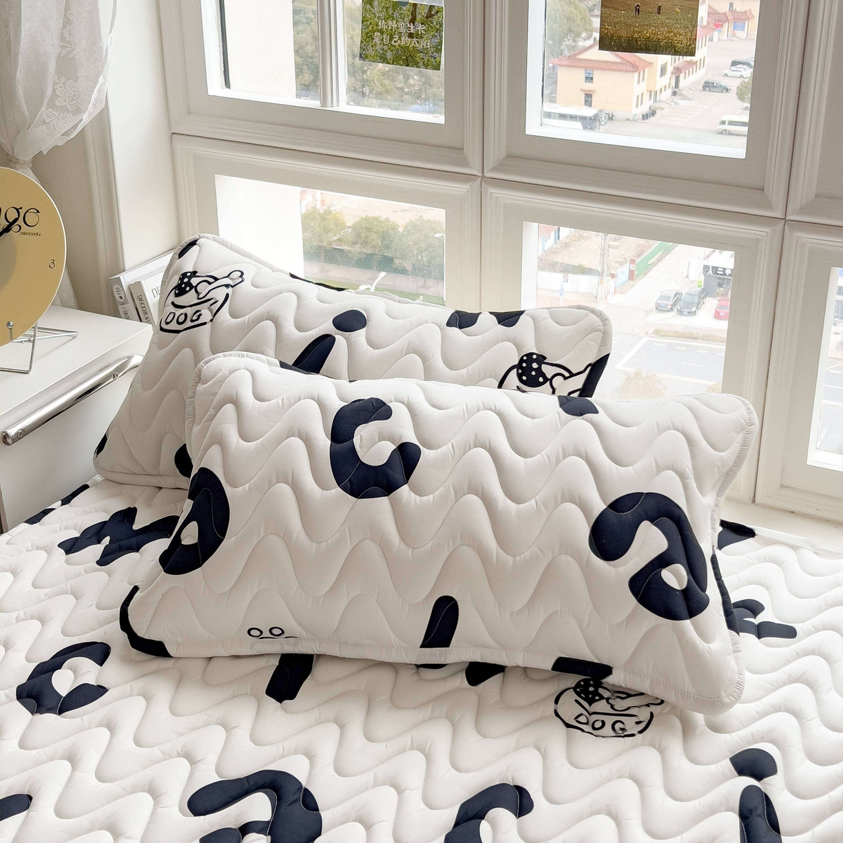 希廷顿 2026新款印花夹棉枕套单枕套枕套单件 萌宠狗