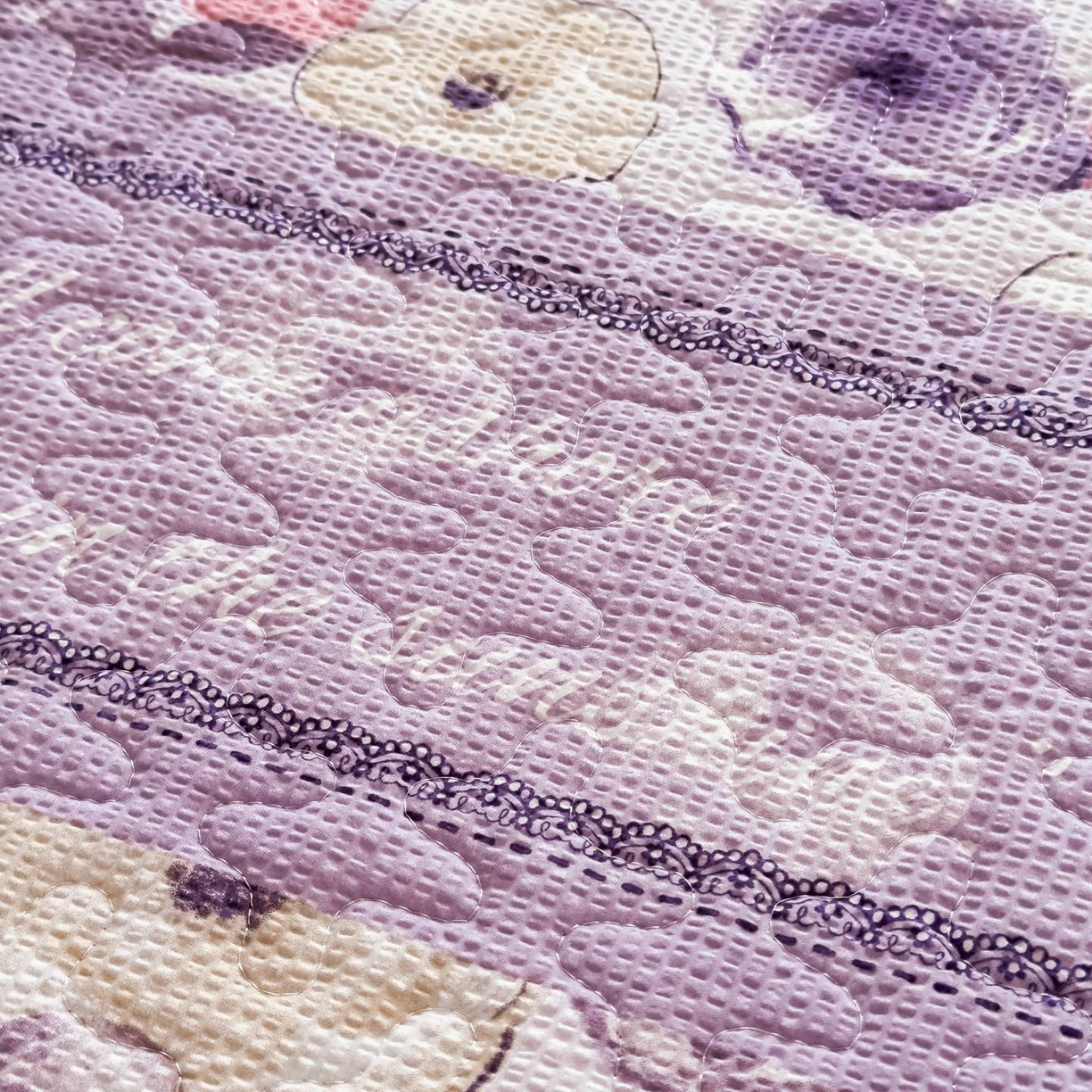 91家纺网 家纺一手货源 找家纺 雅眠居 2026直播爆款泡芙棉双层蕾丝花边床盖四件套 莫奈花园