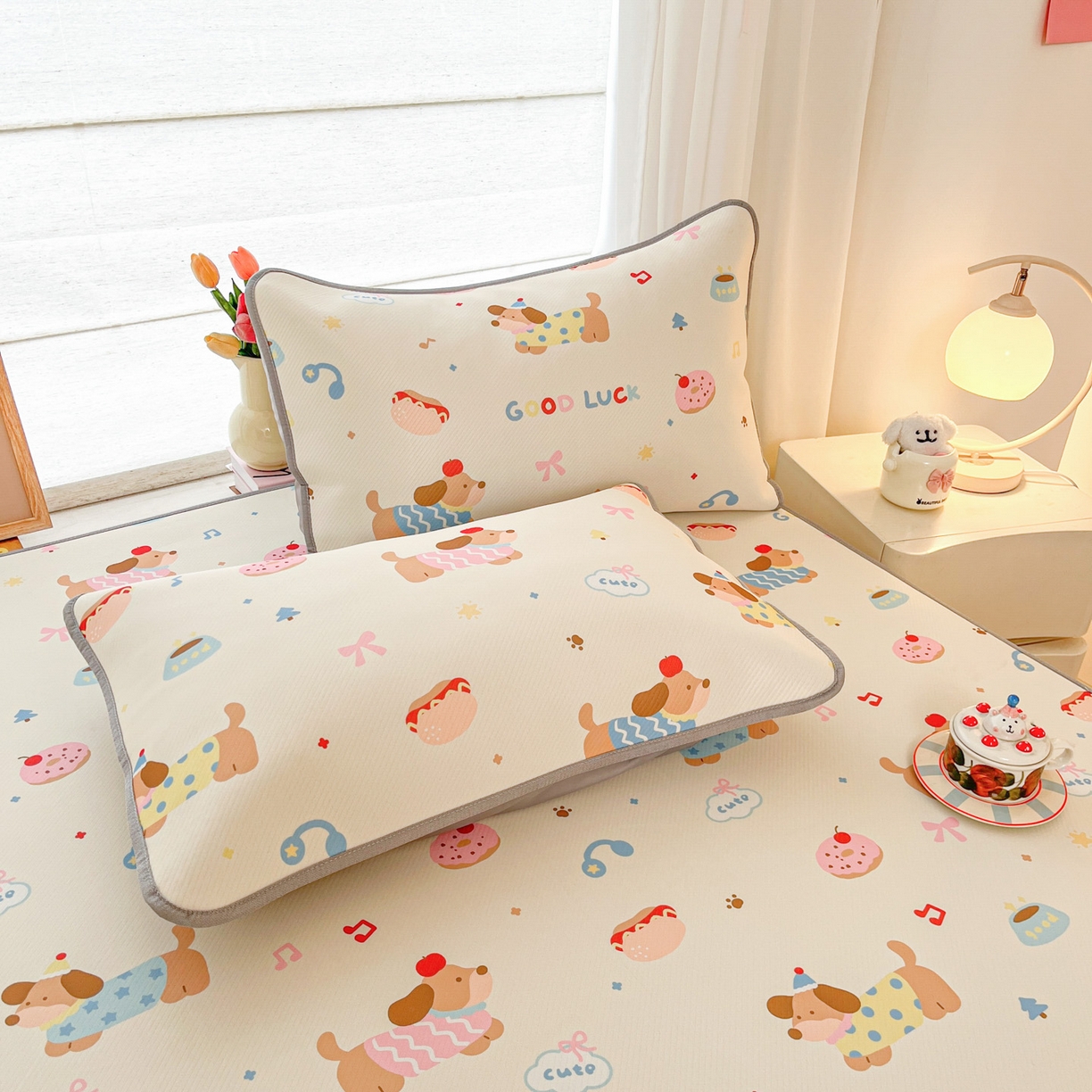 91家纺网 家纺一手货源 找家纺 川悦生活 2026新款凉感冰丝席大床小阪冰丝凉席 席腊肠庄园