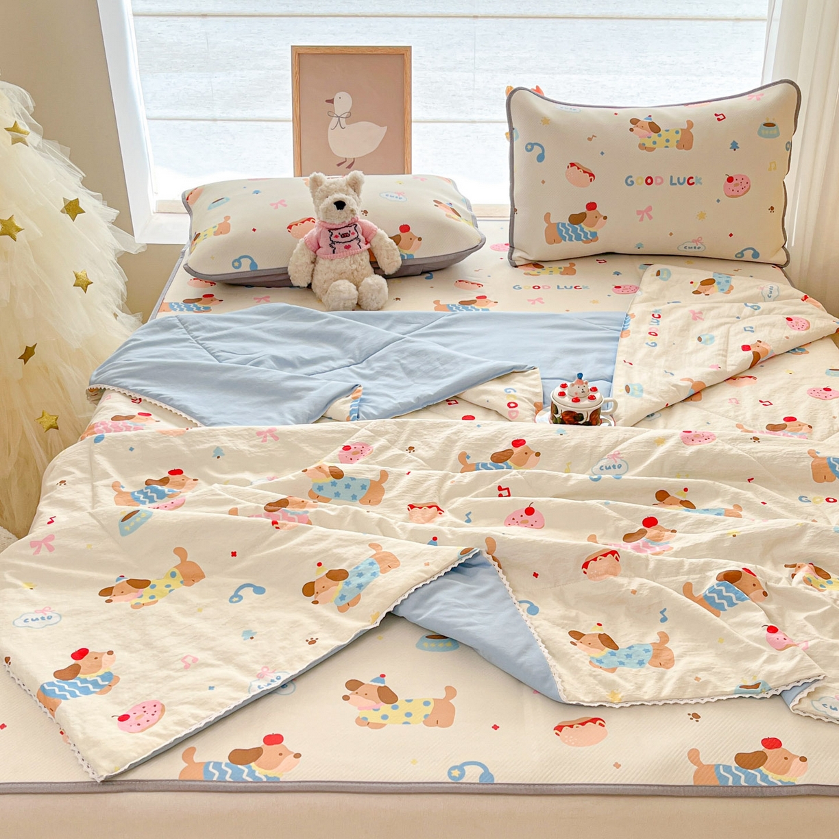 91家纺网 家纺一手货源 找家纺 川悦生活 2026新款凉感冰丝席大床小阪冰丝凉席 席腊肠庄园