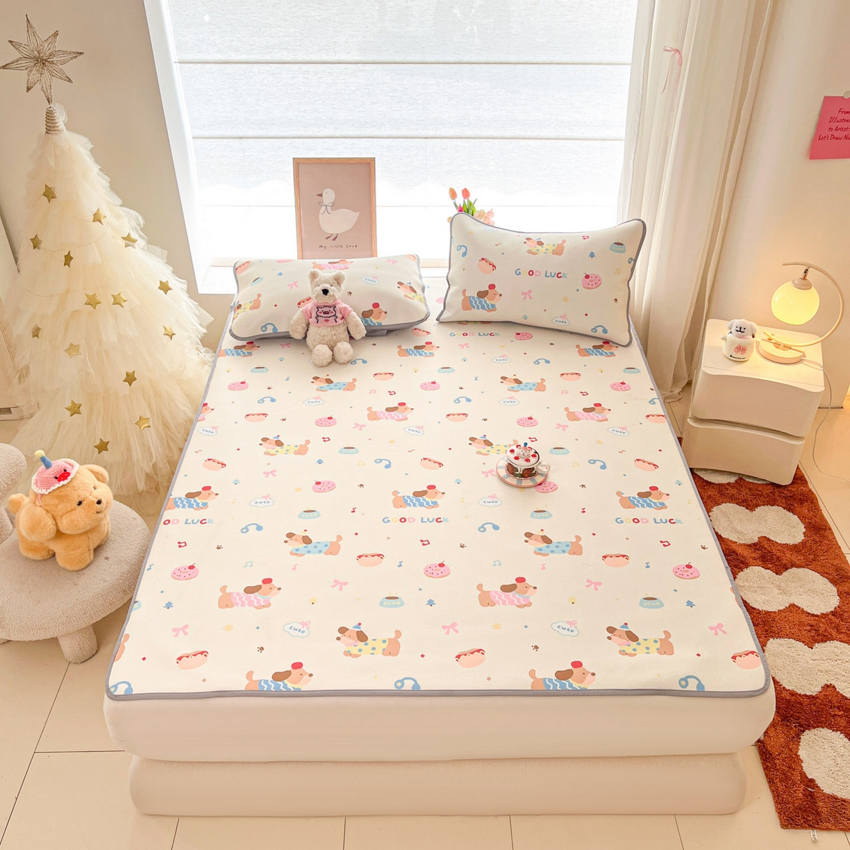 91家纺网 家纺一手货源 找家纺 川悦生活 2026新款凉感冰丝席大床小阪冰丝凉席 席腊肠庄园