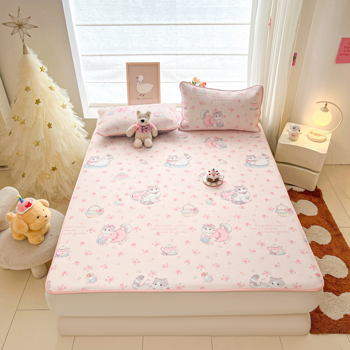 91家纺网 家纺一手货源 找家纺 川悦生活 2026新款凉感冰丝席大床小阪冰丝凉席 席喵萝花园