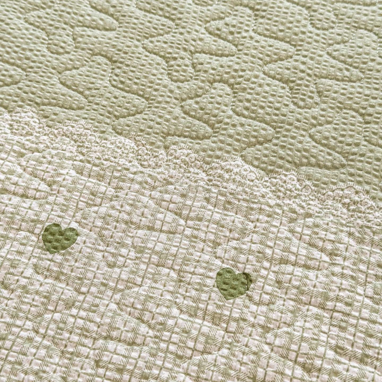 91家纺网 家纺一手货源 找家纺 雅眠居 2026直播爆款泡芙棉双层蕾丝花边床盖四件套 甜心-绿