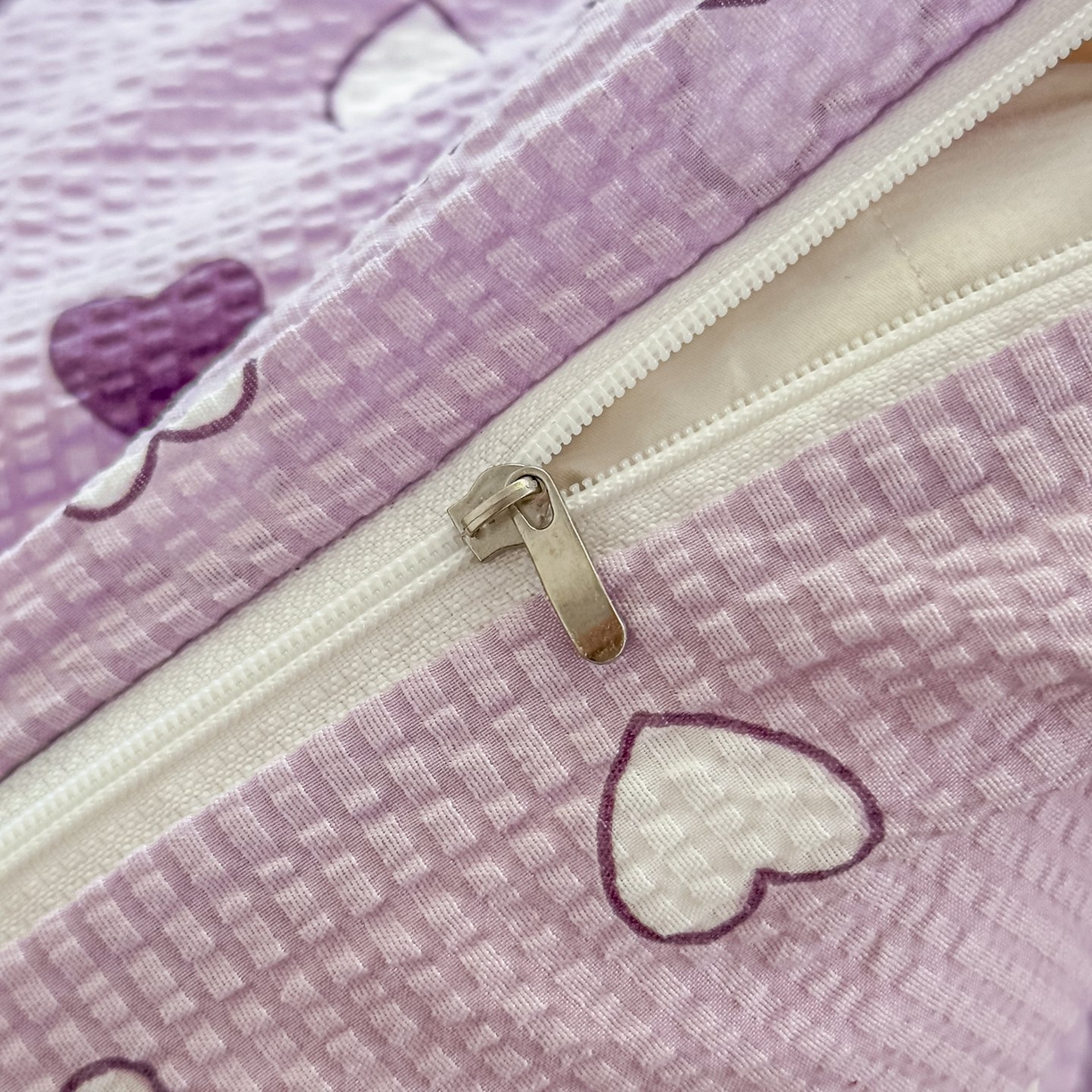 91家纺网 家纺一手货源 找家纺 雅眠居 2026直播爆款泡芙棉双层蕾丝花边床盖四件套 甜心-紫