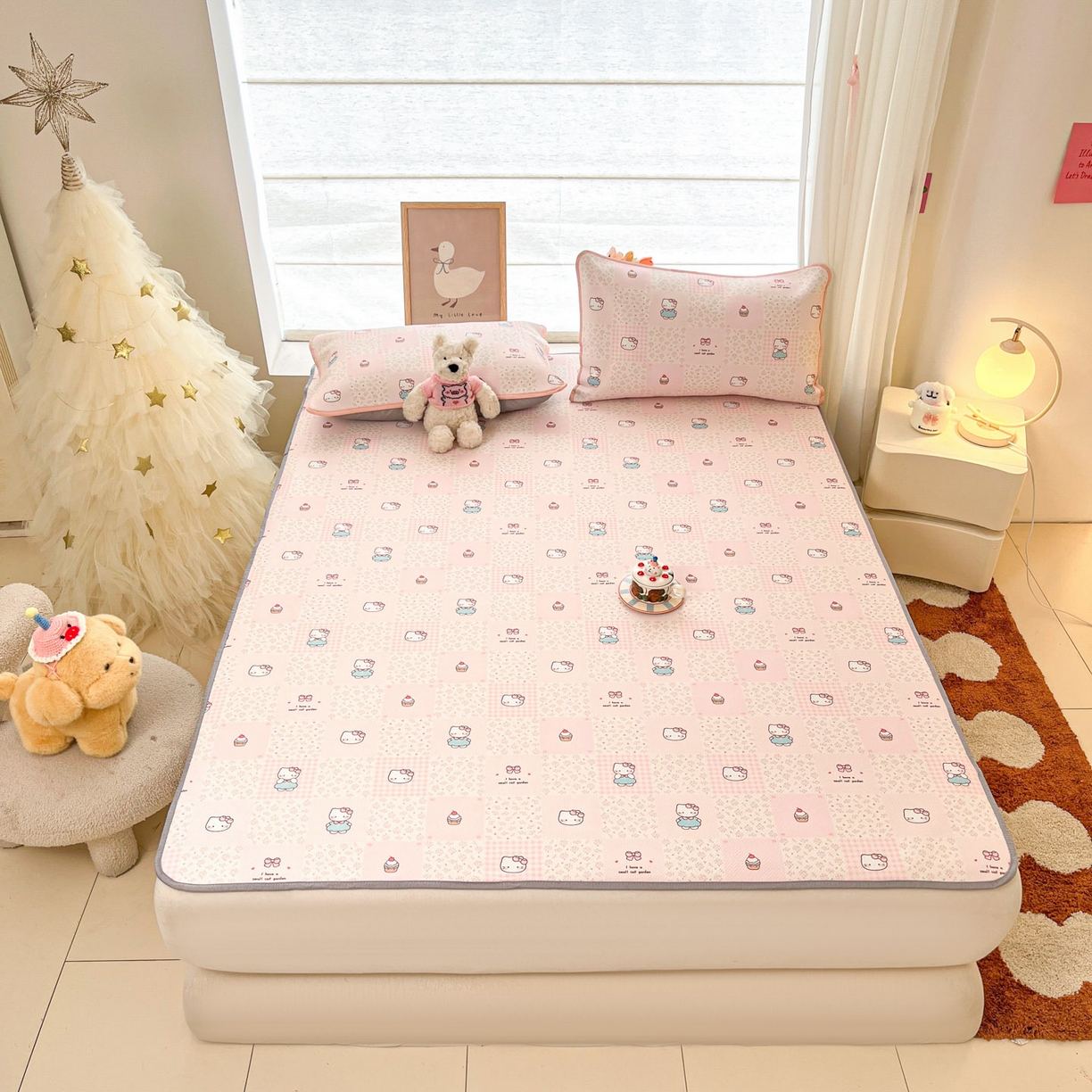 91家纺网 家纺一手货源 找家纺 川悦生活 2026新款凉感冰丝席大床小阪冰丝凉席 席奶油糕糕喵