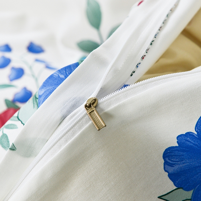 91家纺网 家纺一手货源 找家纺 登登 2024新款直播爆款清新风纯棉全棉三四件套 花样年华